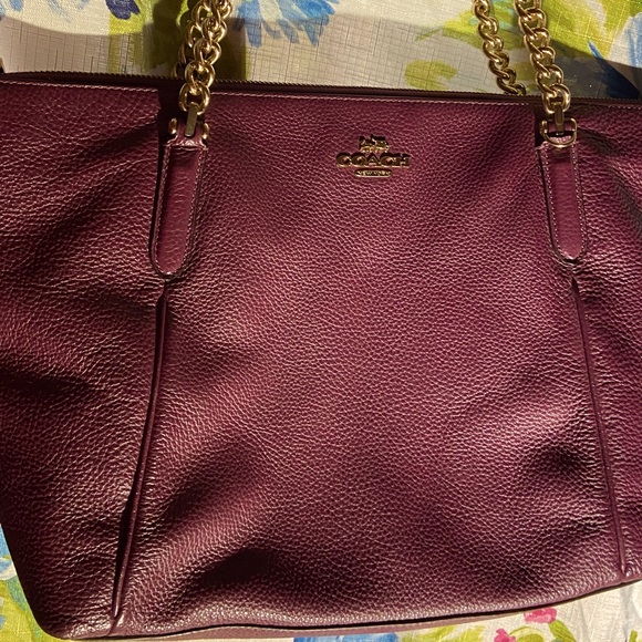 Coach burgundy bag